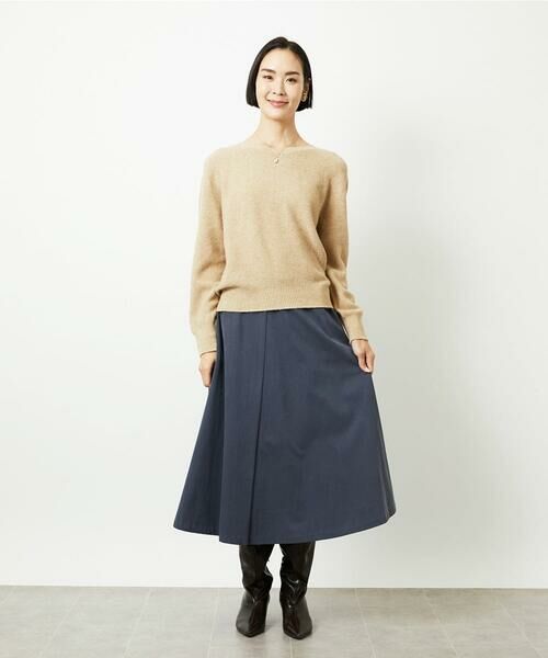 MICHEL KLEIN / ミッシェルクラン ロング・マキシ丈スカート | ヴィンテージツイルフレアースカート | 詳細12