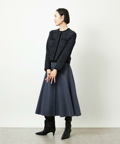 MICHEL KLEIN / ミッシェルクラン ロング・マキシ丈スカート | ヴィンテージツイルフレアースカート | 詳細15