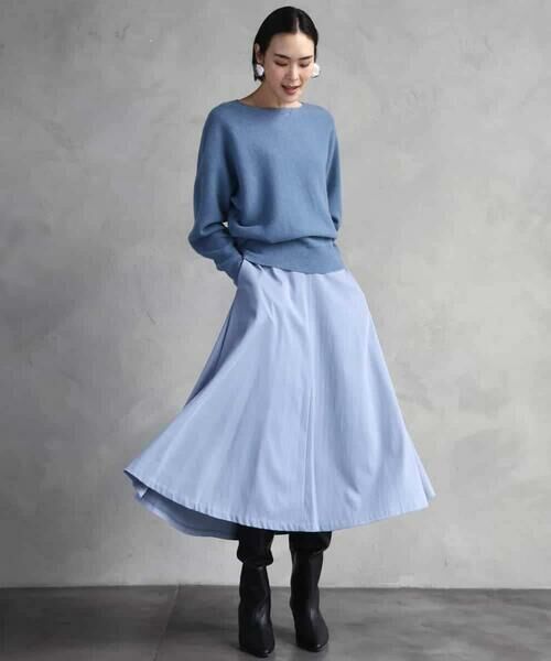 MICHEL KLEIN / ミッシェルクラン ロング・マキシ丈スカート | ヴィンテージツイルフレアースカート | 詳細17