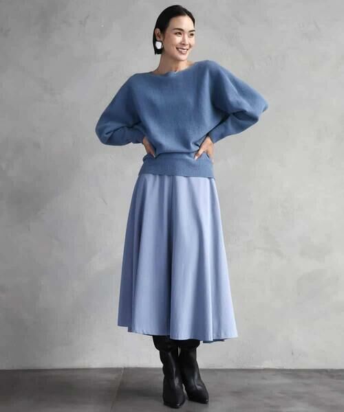 MICHEL KLEIN / ミッシェルクラン ロング・マキシ丈スカート | ヴィンテージツイルフレアースカート | 詳細18