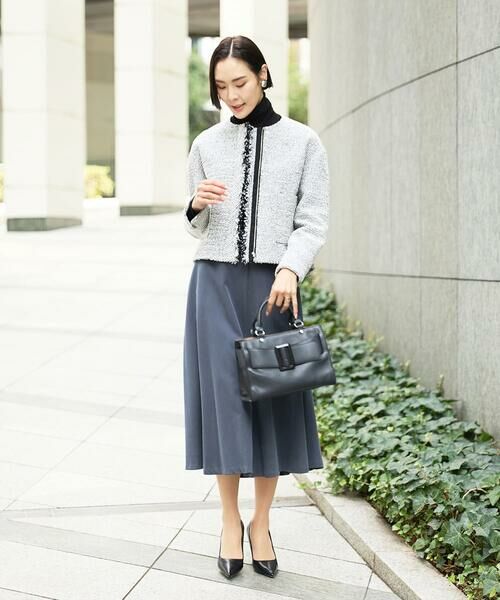 MICHEL KLEIN / ミッシェルクラン ロング・マキシ丈スカート | ヴィンテージツイルフレアースカート | 詳細2