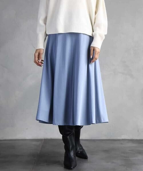 MICHEL KLEIN / ミッシェルクラン ロング・マキシ丈スカート | ヴィンテージツイルフレアースカート | 詳細21