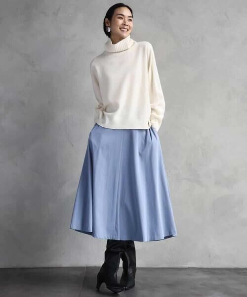 MICHEL KLEIN / ミッシェルクラン ロング・マキシ丈スカート | ヴィンテージツイルフレアースカート | 詳細22