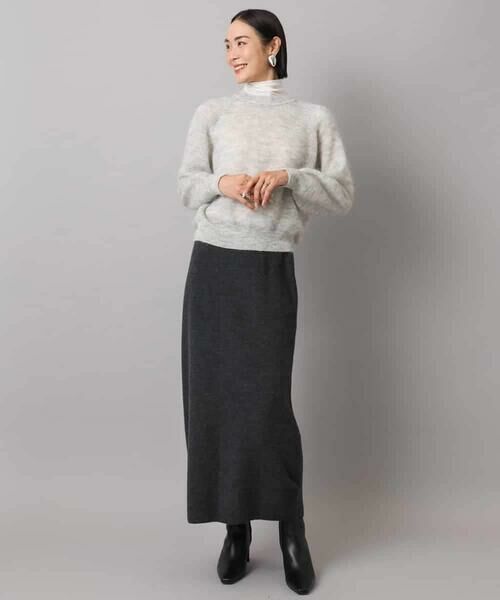 MICHEL KLEIN / ミッシェルクラン ロング・マキシ丈スカート | [セットアップ対応]ニットナロースカート | 詳細12