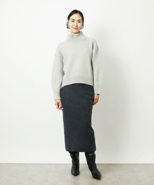 MICHEL KLEIN / ミッシェルクラン ロング・マキシ丈スカート | [セットアップ対応]ニットナロースカート | 詳細14