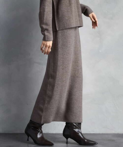 MICHEL KLEIN / ミッシェルクラン ロング・マキシ丈スカート | [セットアップ対応]ニットナロースカート | 詳細18