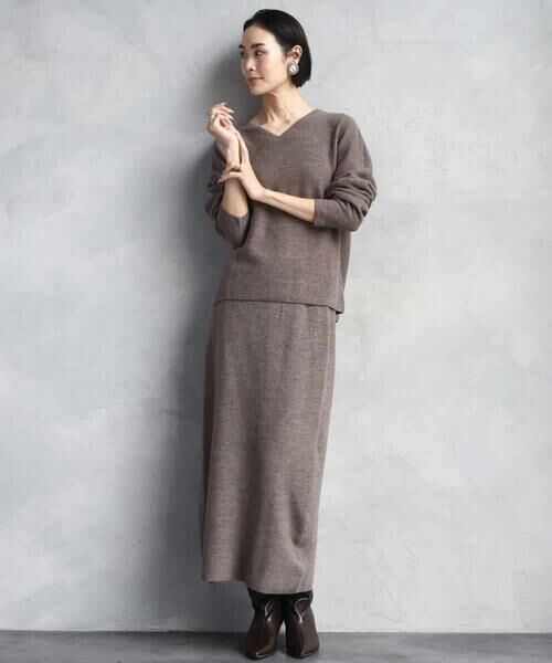 MICHEL KLEIN / ミッシェルクラン ロング・マキシ丈スカート | [セットアップ対応]ニットナロースカート | 詳細19