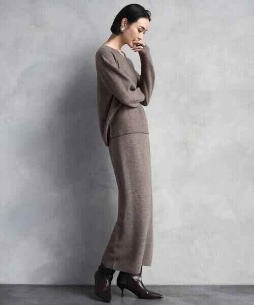 MICHEL KLEIN / ミッシェルクラン ロング・マキシ丈スカート | [セットアップ対応]ニットナロースカート | 詳細21