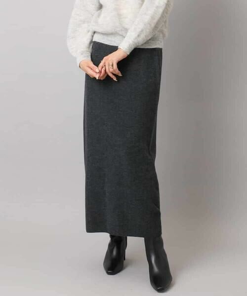 MICHEL KLEIN / ミッシェルクラン ロング・マキシ丈スカート | [セットアップ対応]ニットナロースカート | 詳細8