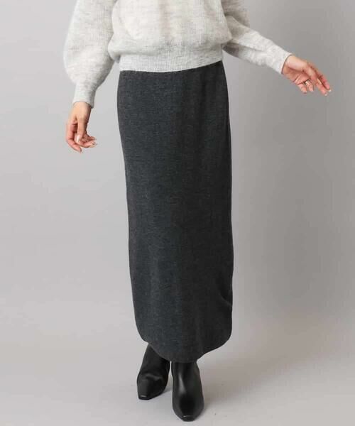 MICHEL KLEIN / ミッシェルクラン ロング・マキシ丈スカート | [セットアップ対応]ニットナロースカート | 詳細9