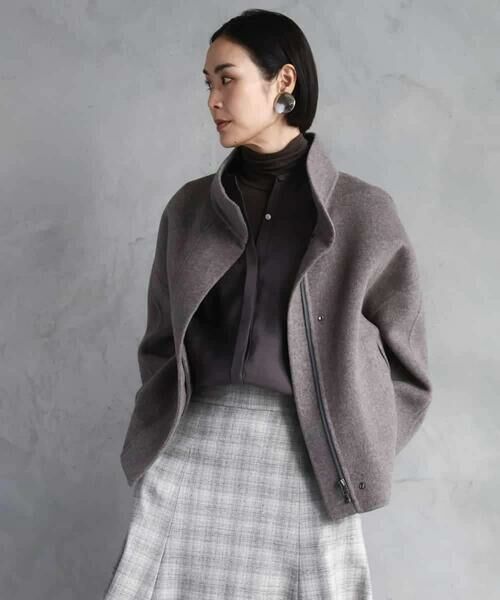 MICHEL KLEIN / ミッシェルクラン その他アウター | スタンドカラーショートコート | 詳細4