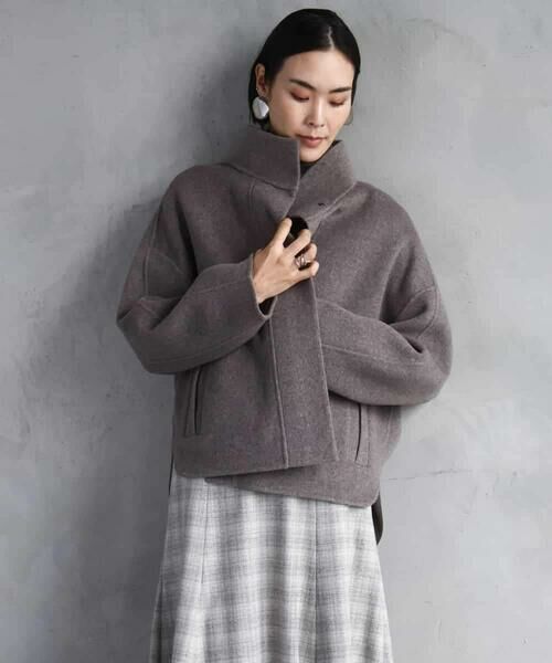 MICHEL KLEIN / ミッシェルクラン その他アウター | スタンドカラーショートコート | 詳細5