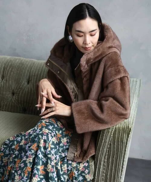 MICHEL KLEIN / ミッシェルクラン その他アウター | ［2WAY］エコファーブルゾン | 詳細11