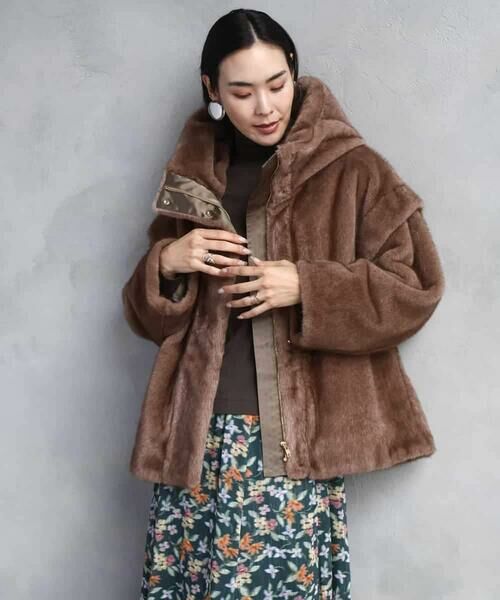 MICHEL KLEIN / ミッシェルクラン その他アウター | ［2WAY］エコファーブルゾン | 詳細17