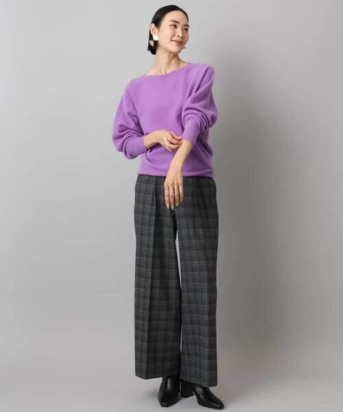 MICHEL KLEIN / ミッシェルクラン その他パンツ | 2WAYストレッチチェックワイドパンツ | 詳細10