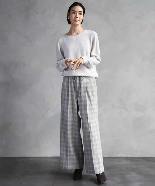 MICHEL KLEIN / ミッシェルクラン その他パンツ | 2WAYストレッチチェックワイドパンツ | 詳細12