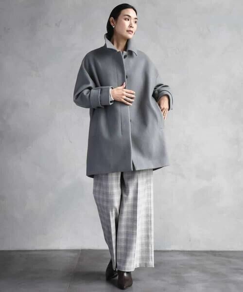 MICHEL KLEIN / ミッシェルクラン その他パンツ | 2WAYストレッチチェックワイドパンツ | 詳細16