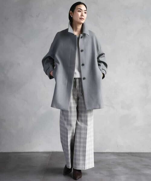 MICHEL KLEIN / ミッシェルクラン その他パンツ | 2WAYストレッチチェックワイドパンツ | 詳細17