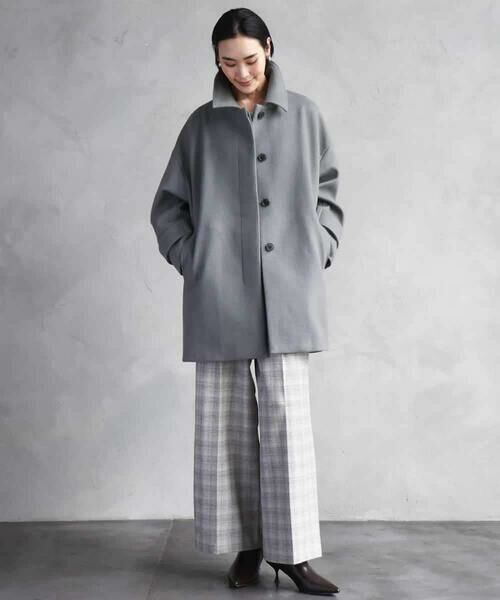 MICHEL KLEIN / ミッシェルクラン その他パンツ | 2WAYストレッチチェックワイドパンツ | 詳細18