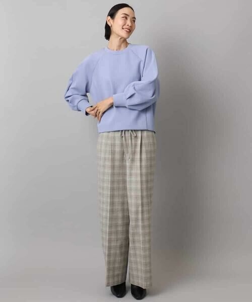 MICHEL KLEIN / ミッシェルクラン その他パンツ | 2WAYストレッチチェックワイドパンツ | 詳細23