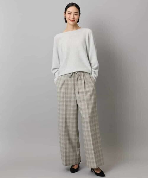 MICHEL KLEIN / ミッシェルクラン その他パンツ | 2WAYストレッチチェックワイドパンツ | 詳細28