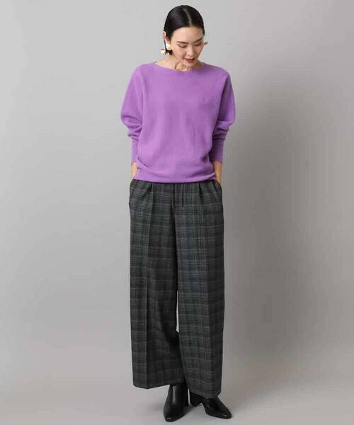 MICHEL KLEIN / ミッシェルクラン その他パンツ | 2WAYストレッチチェックワイドパンツ | 詳細9