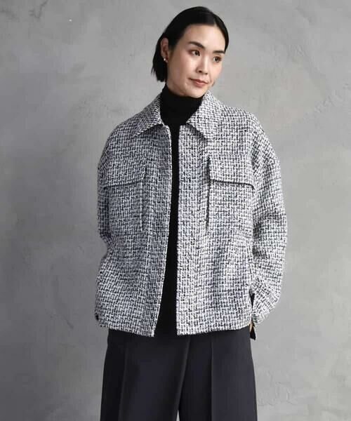 MICHEL KLEIN / ミッシェルクラン その他アウター | ファンシーツイードCPOジャケット | 詳細1