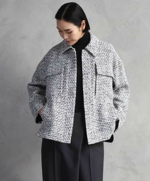 MICHEL KLEIN / ミッシェルクラン その他アウター | ファンシーツイードCPOジャケット | 詳細2