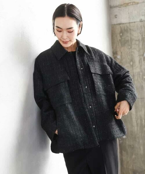 MICHEL KLEIN / ミッシェルクラン その他アウター | ファンシーツイードCPOジャケット | 詳細14