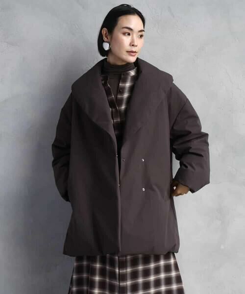 MICHEL KLEIN / ミッシェルクラン ダウンジャケット・ベスト | ［撥水加工］ショールカラーダウンコート | 詳細1