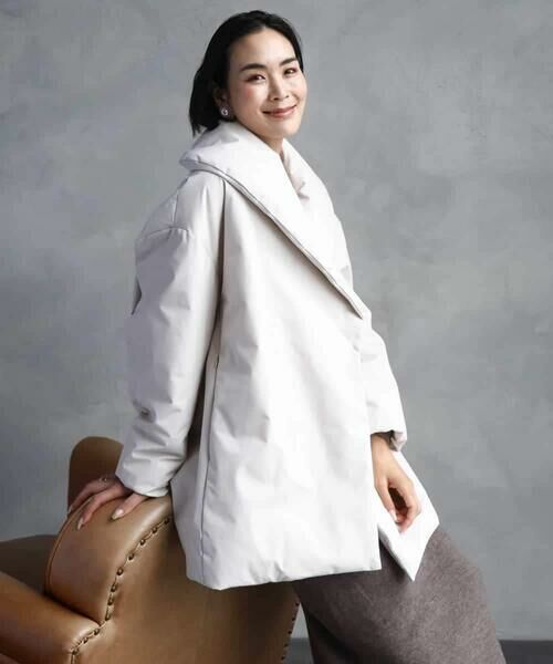 MICHEL KLEIN / ミッシェルクラン ダウンジャケット・ベスト | ［撥水加工］ショールカラーダウンコート | 詳細13