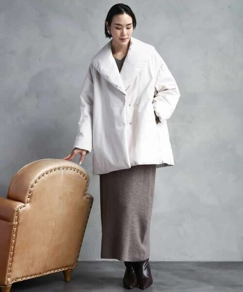 MICHEL KLEIN / ミッシェルクラン ダウンジャケット・ベスト | ［撥水加工］ショールカラーダウンコート | 詳細14