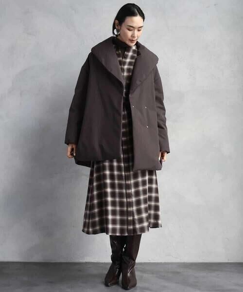 MICHEL KLEIN / ミッシェルクラン ダウンジャケット・ベスト | ［撥水加工］ショールカラーダウンコート | 詳細3