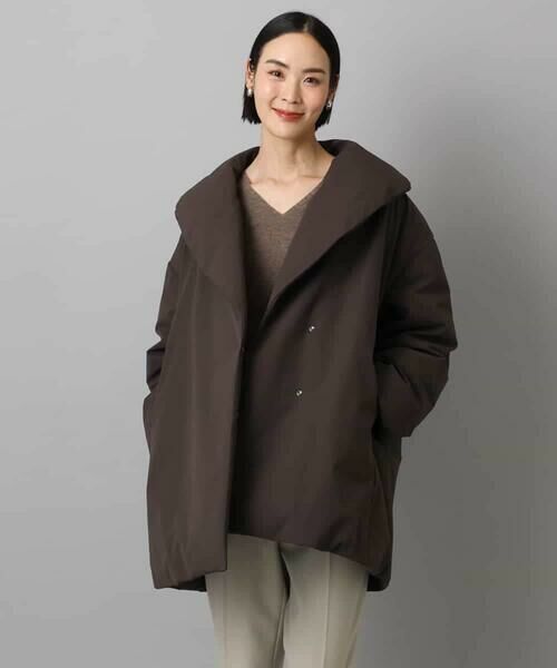 MICHEL KLEIN / ミッシェルクラン ダウンジャケット・ベスト | ［撥水加工］ショールカラーダウンコート | 詳細7