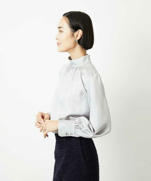 MICHEL KLEIN / ミッシェルクラン シャツ・ブラウス | ギャザーディテールブラウス | 詳細1