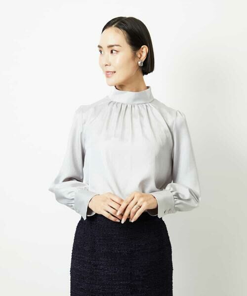 MICHEL KLEIN / ミッシェルクラン シャツ・ブラウス | ギャザーディテールブラウス | 詳細2