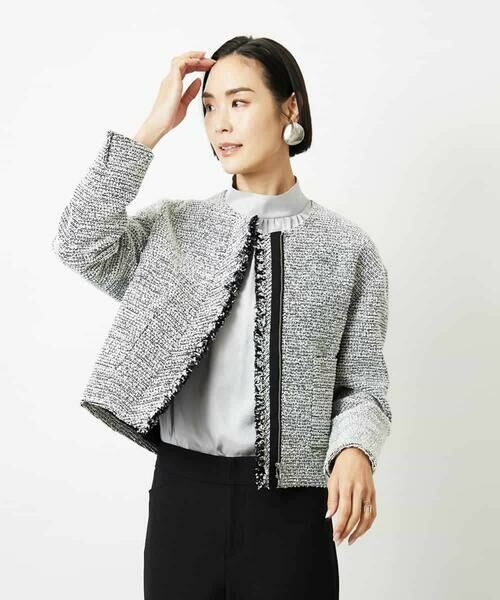 MICHEL KLEIN / ミッシェルクラン セットアップ | [セットアップ対応]ファンシーツイードショートジャケット | 詳細13