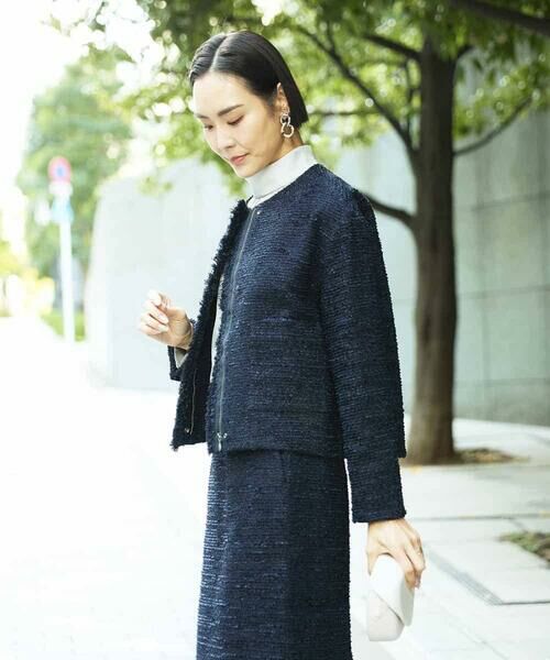 MICHEL KLEIN / ミッシェルクラン セットアップ | [セットアップ対応]ファンシーツイードショートジャケット | 詳細22