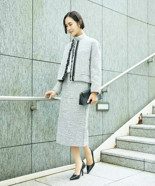 MICHEL KLEIN / ミッシェルクラン セットアップ | [セットアップ対応]ファンシーツイードショートジャケット | 詳細3