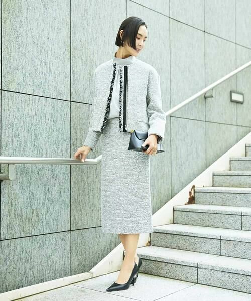 MICHEL KLEIN / ミッシェルクラン セットアップ | [セットアップ対応]ファンシーツイードショートジャケット | 詳細4