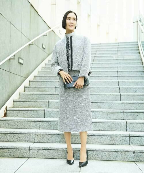 MICHEL KLEIN / ミッシェルクラン セットアップ | [セットアップ対応]ファンシーツイードショートジャケット | 詳細6