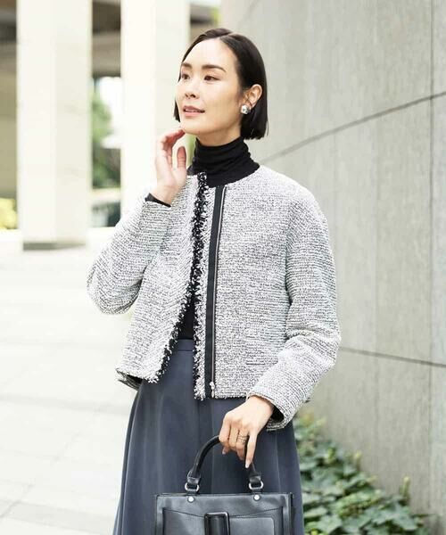 MICHEL KLEIN / ミッシェルクラン セットアップ | [セットアップ対応]ファンシーツイードショートジャケット | 詳細8