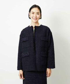 MICHEL KLEIN / ミッシェルクラン セットアップ | [セットアップ対応]ファンシーツイードロングジャケット