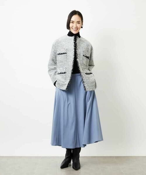 MICHEL KLEIN / ミッシェルクラン セットアップ | [セットアップ対応]ファンシーツイードロングジャケット | 詳細10