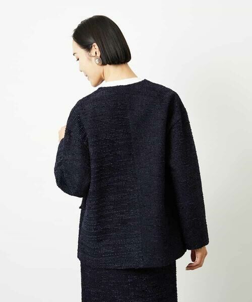 MICHEL KLEIN / ミッシェルクラン セットアップ | [セットアップ対応]ファンシーツイードロングジャケット | 詳細13