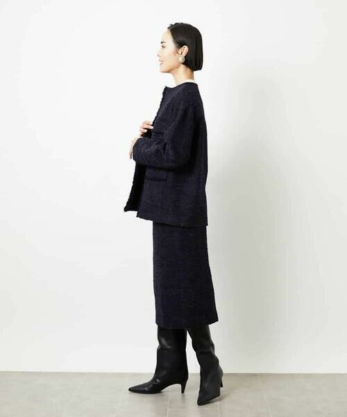 MICHEL KLEIN / ミッシェルクラン セットアップ | [セットアップ対応]ファンシーツイードロングジャケット | 詳細16