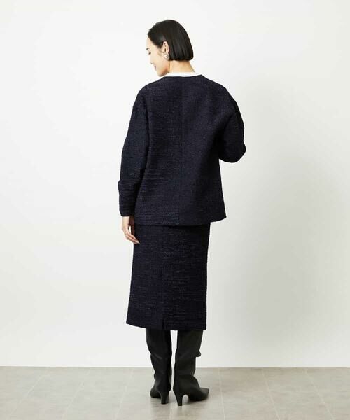 MICHEL KLEIN / ミッシェルクラン セットアップ | [セットアップ対応]ファンシーツイードロングジャケット | 詳細17