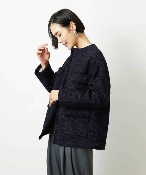 MICHEL KLEIN / ミッシェルクラン セットアップ | [セットアップ対応]ファンシーツイードロングジャケット | 詳細19