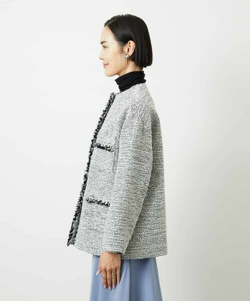 MICHEL KLEIN / ミッシェルクラン セットアップ | [セットアップ対応]ファンシーツイードロングジャケット | 詳細22