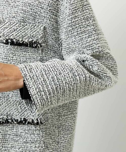 MICHEL KLEIN / ミッシェルクラン セットアップ | [セットアップ対応]ファンシーツイードロングジャケット | 詳細25